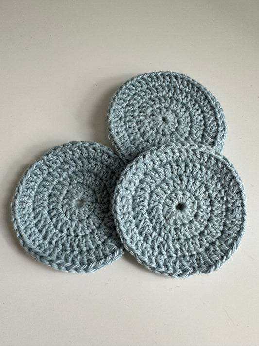 Reusable face pads - Light Denim