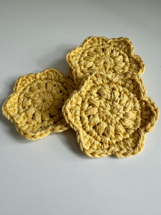 Reusable face pads - Yellow Star