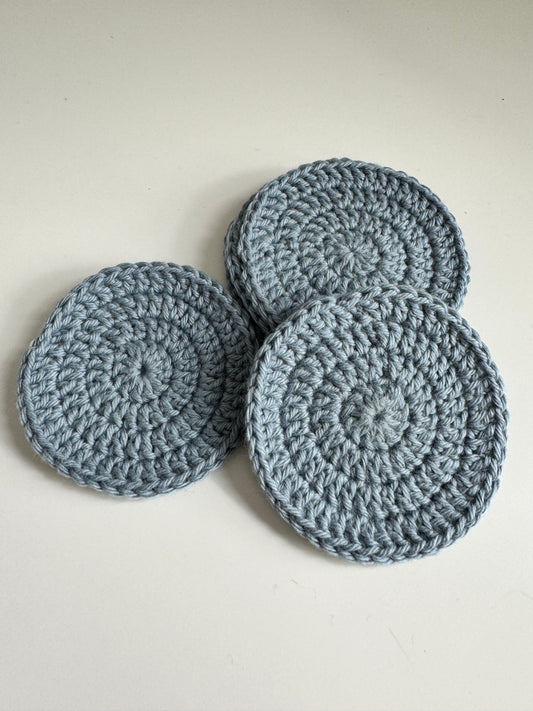 Reusable face pads - Medium Denim