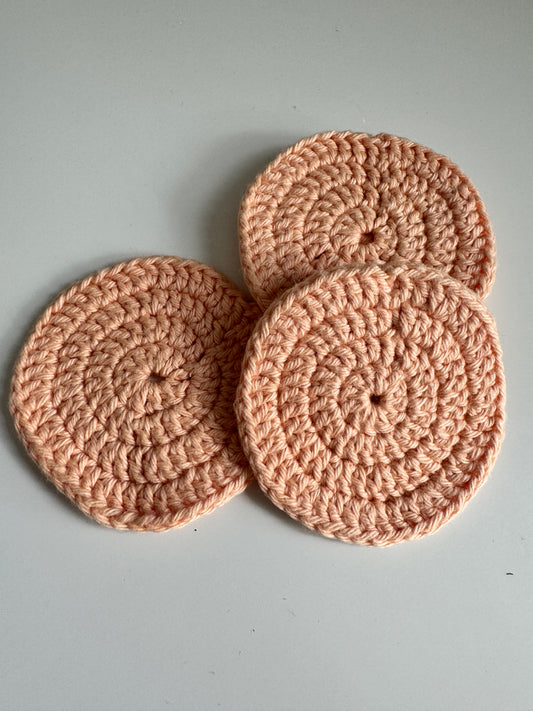 Reusable face pads - Peach